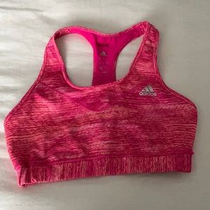 Pink adidas sports bra